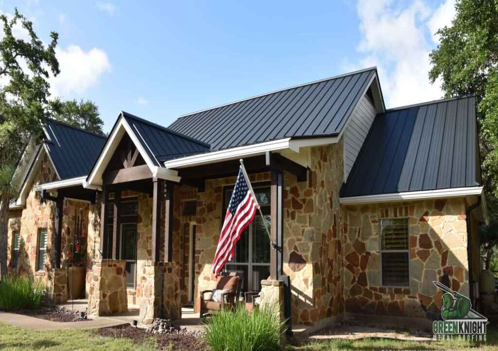 GKR-Barton-Creek SS Black Ore Matte Right Standing Seam Metal Roof Scobee